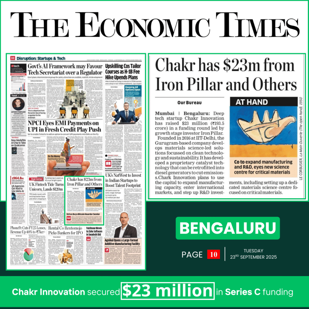 Chakr Innovation wins ET Social Champion Award for tackling air pollution at scale